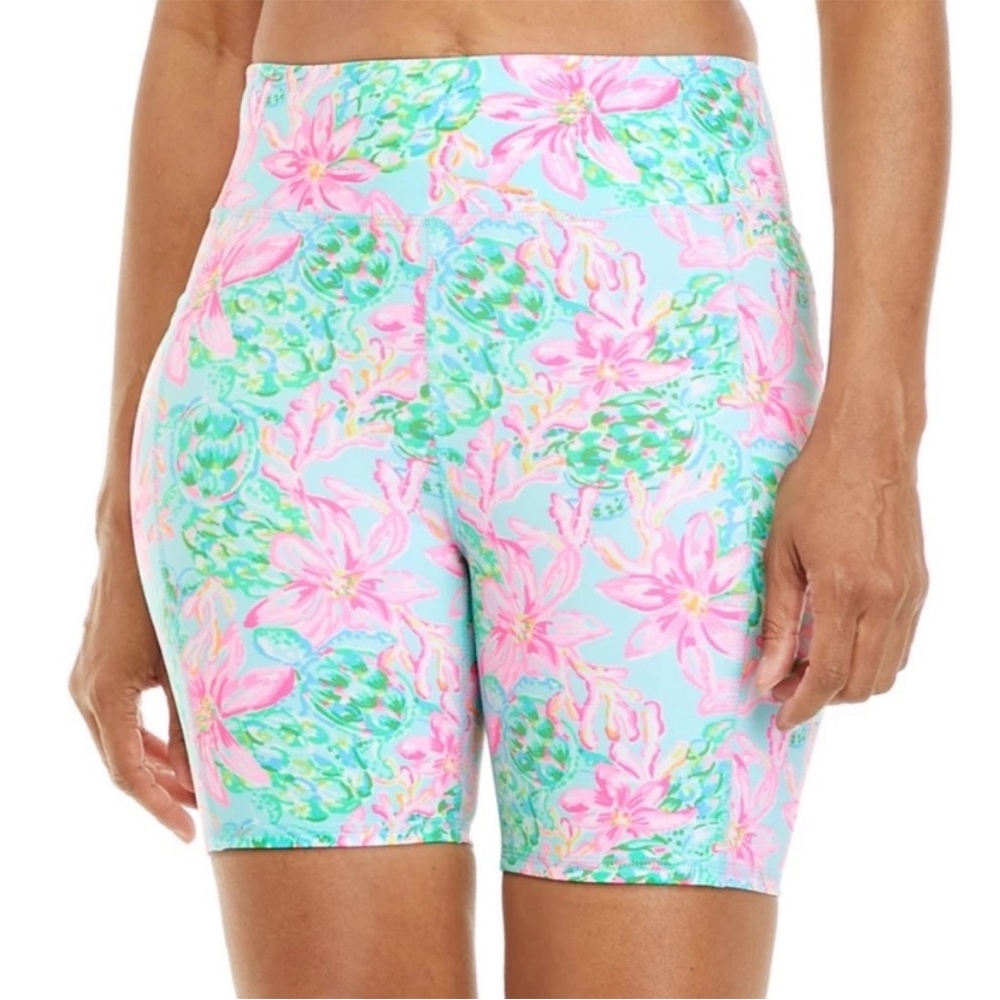 Lilly Pulitzer weekender high rise bike shorts so Shellegant XL NWT 88.00